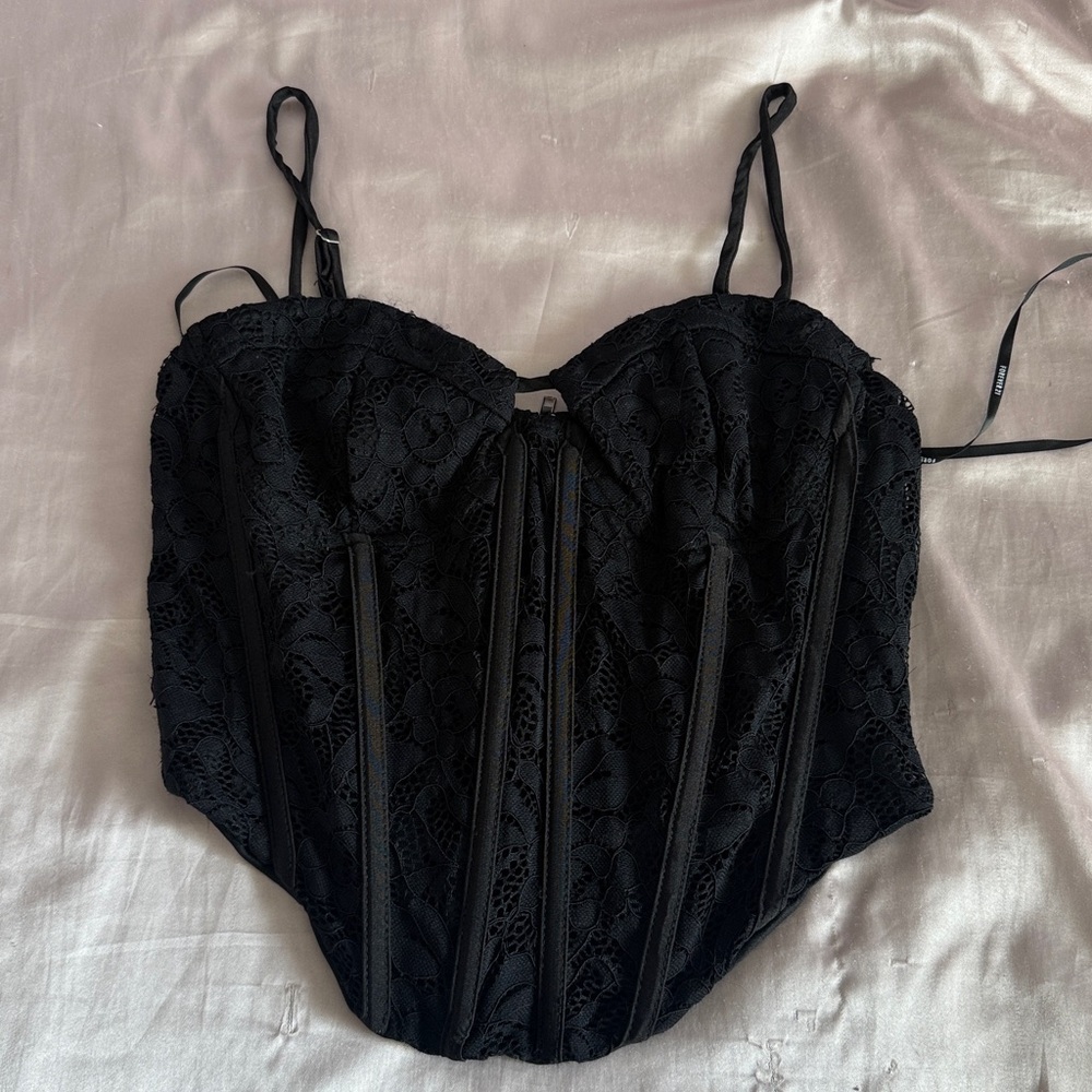 Forever 21 Black Lace Bustier